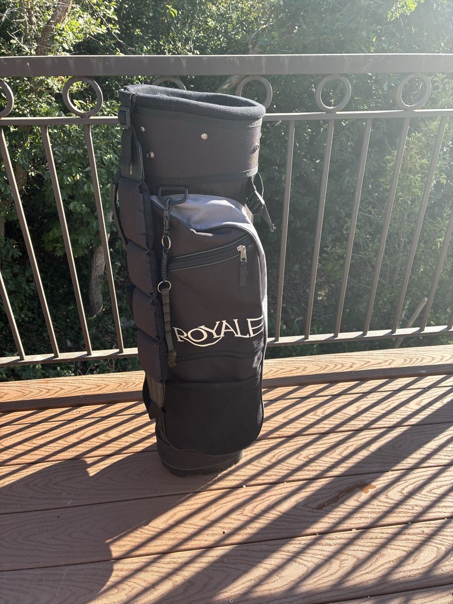 Royale Black Golf Stand Bag with 6-Way Divider Top