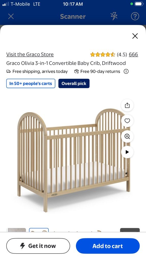 New Graco Olivia 3-1 Crib