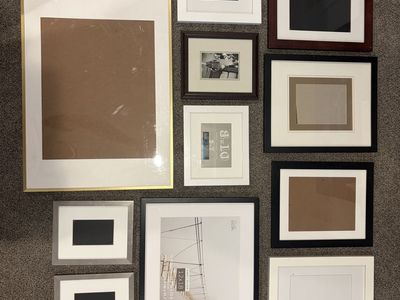 Assorted Picture Frames Lot of 11 - Various Sizes & Finishes