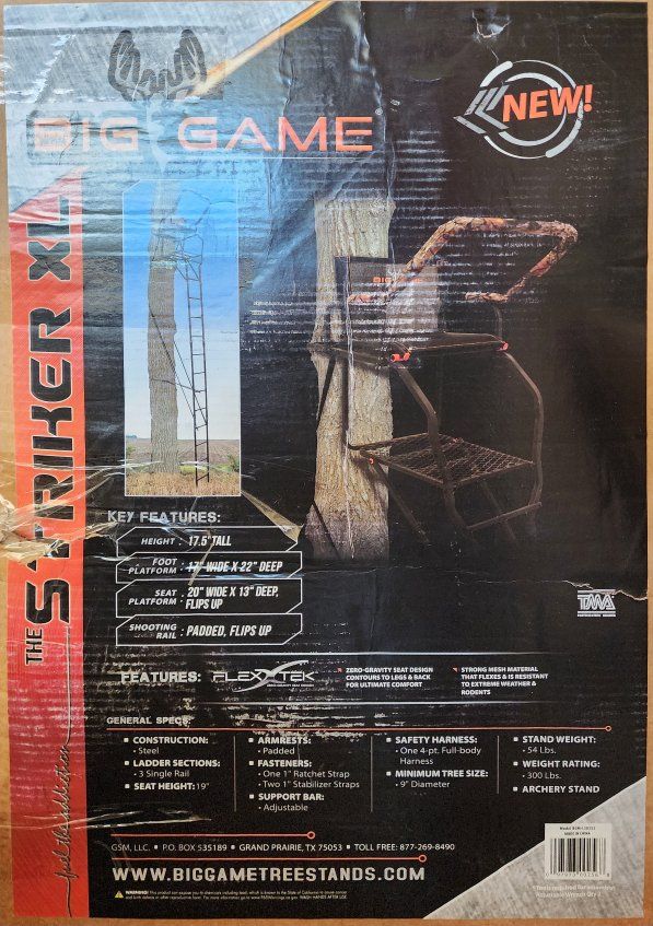 The Big Game Striker XL Ladder Stand sell or trade