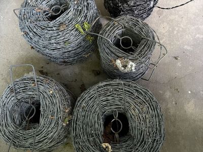 Barbed Wire 5 Rolls Galvanized