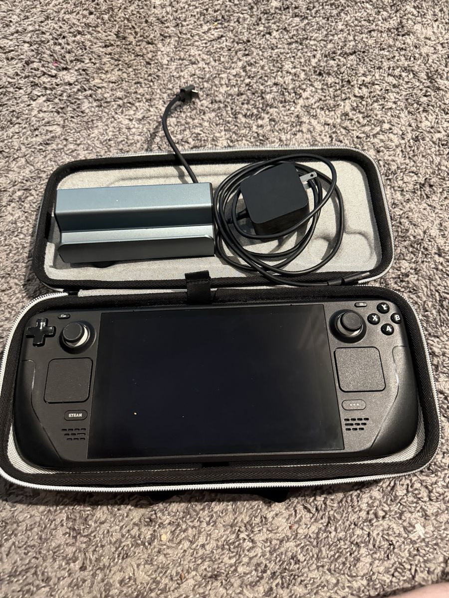 Valve Steam Deck 512GB Handheld Gaming Console with Case, Charger, and Dock