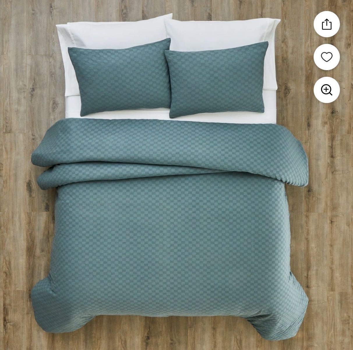 Better Homes & Gardens Full/Queen Comforter Set 3-Piece - Nimbus Blue Block Weave Pattern