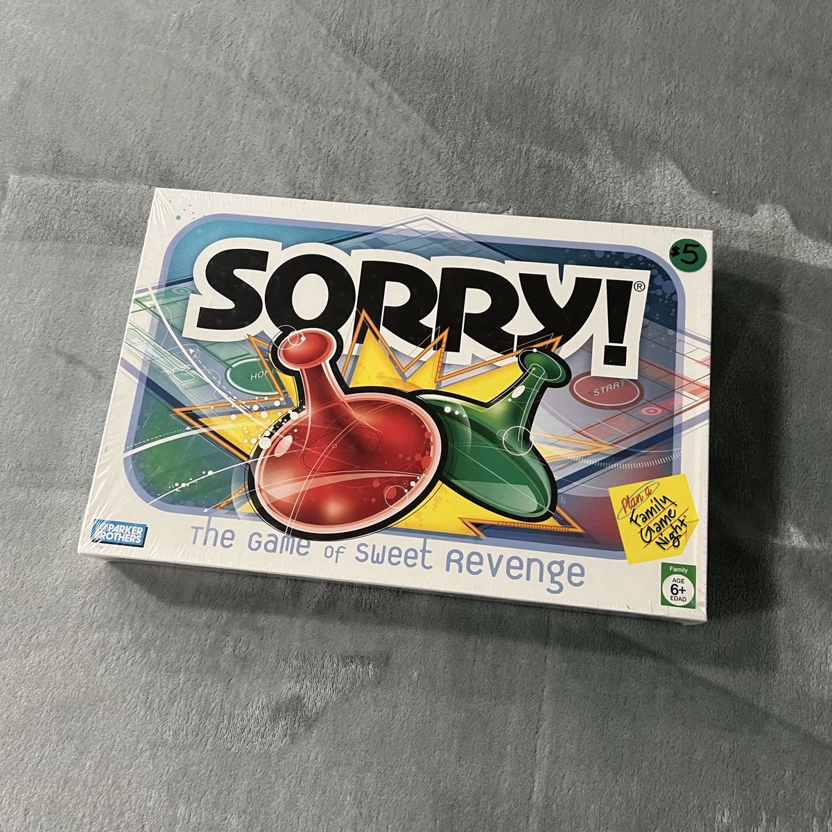 Parker Brothers SORRY! Board Game - The Game of Sweet Revenge - Ages 6+ - New & Sealed