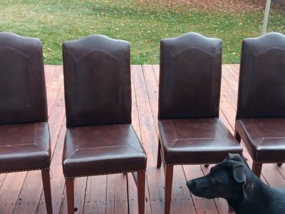 6 Leather Chairs for sale