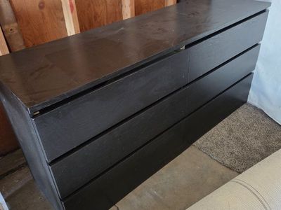 Large Black 6-Drawer Dresser