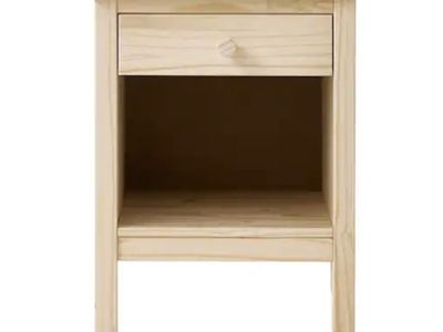 StyleWell 1-Drawer Unfinished Natural Pine Wood Nightstand (25 in. H x 20 in. W x 16.5 in. D)