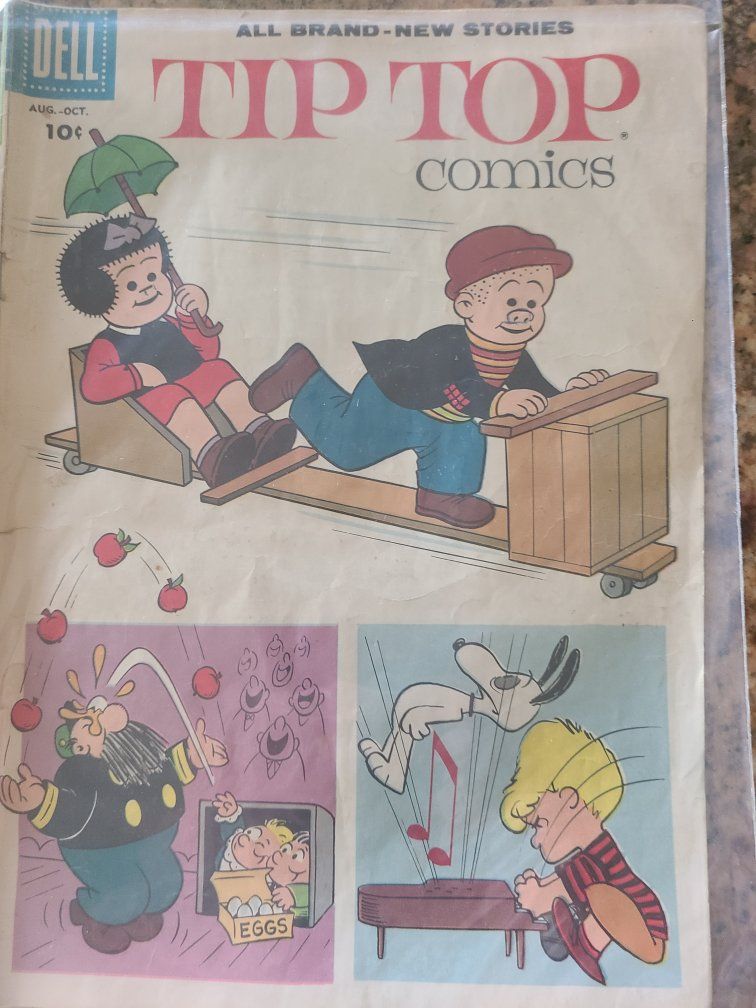 Vintage Dell Tip Top Comics Comic Book - Aug-Oct 10c Issue