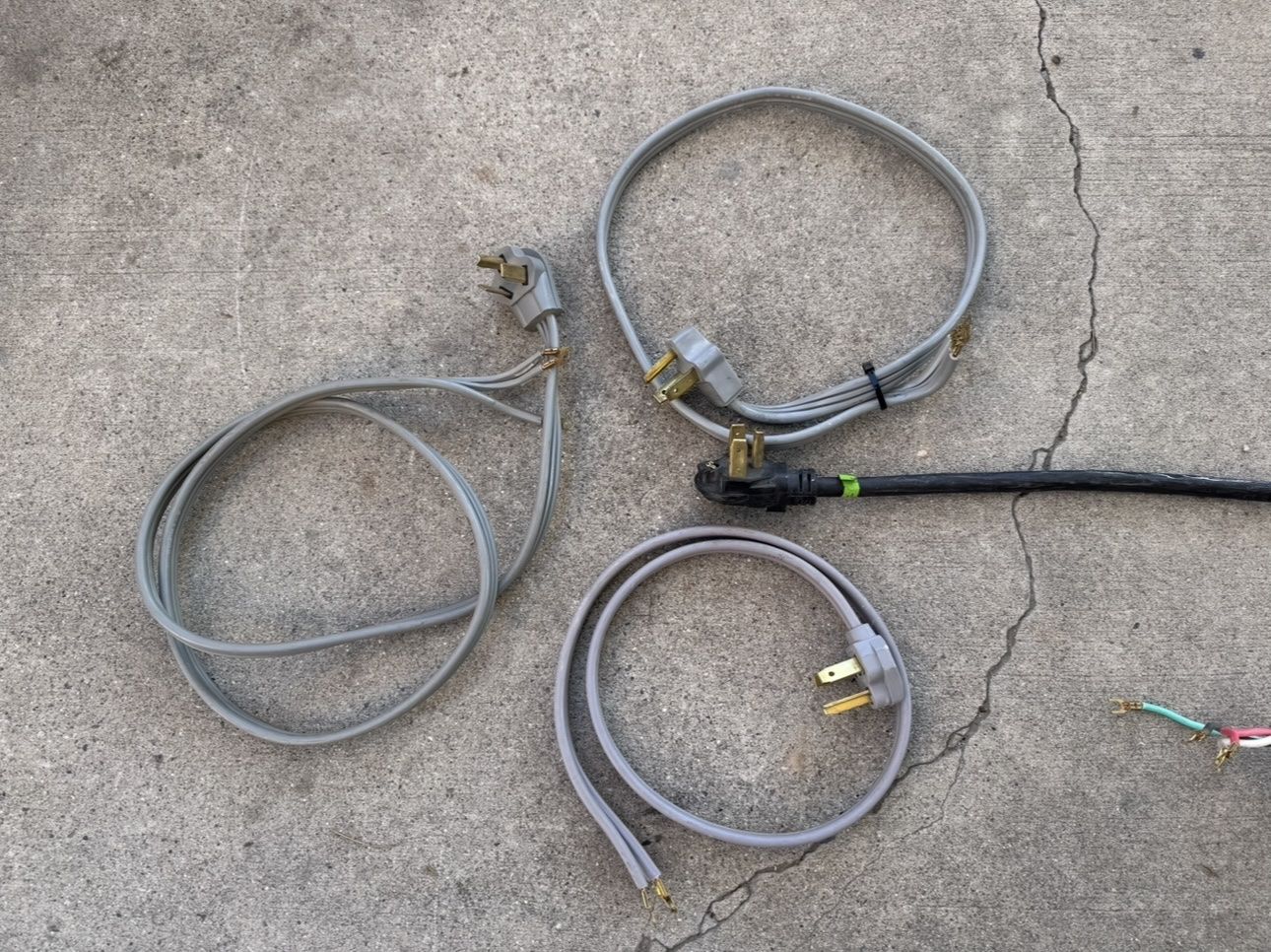 Power  cord with 3  and 4 wires for Dryer