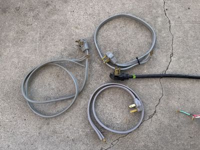 Power cord with 3 and 4 wires for Dryer