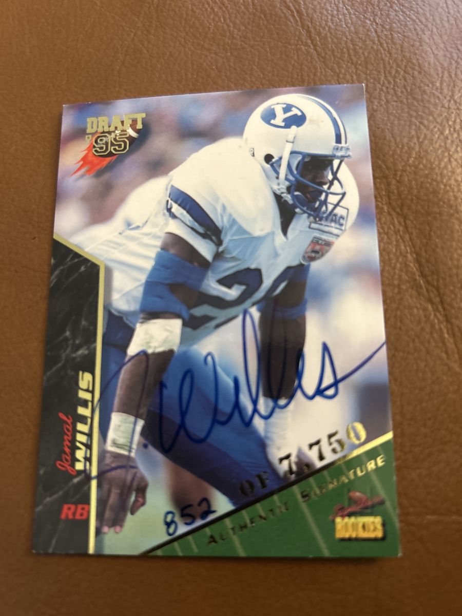 1995 Playoff Contenders Rookie Challenge Jamal Willis Autograph Card #852/750 RB BYU Cougars RC Football Auto Hand Signed