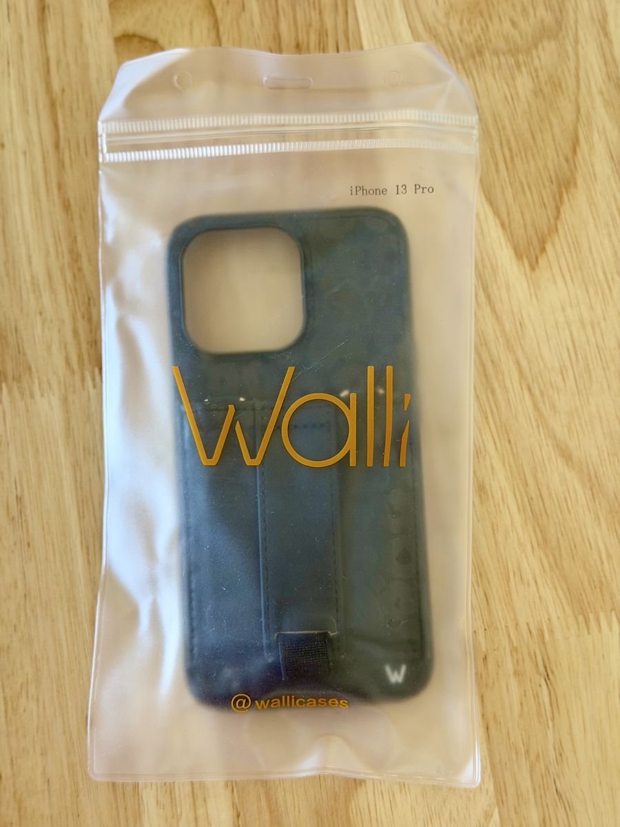 Walli iPhone 13 Pro Case - Black Leopard with Finger Grip & Card Holder