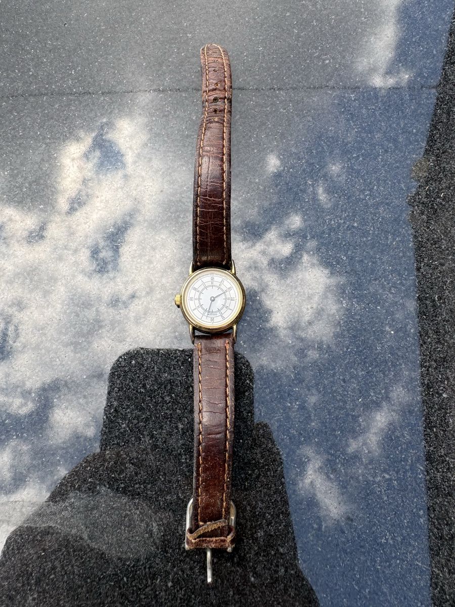 Citizen 3220-S04573 Gold Tone Watch with Brown Lea