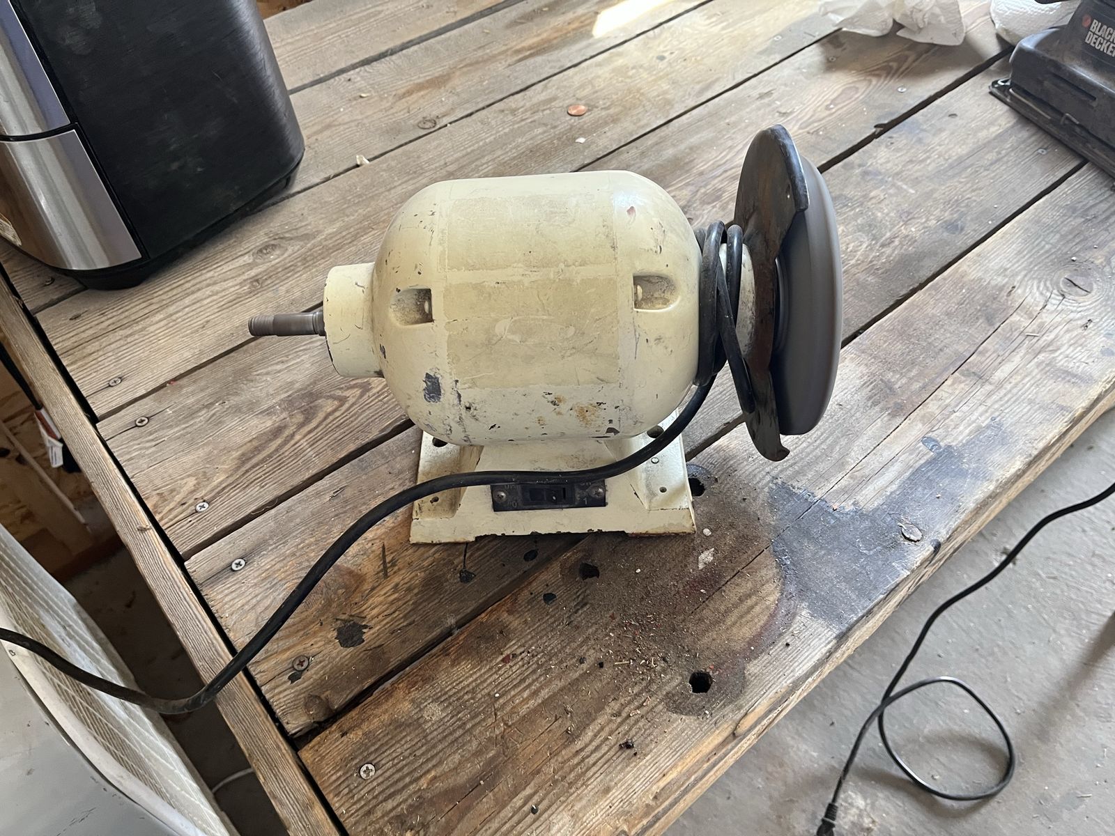 Antique bench grinder