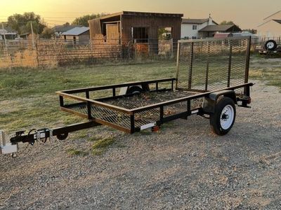 5-ft x 8-ft Steel Mesh Utility Trailer with Ramp Gate ( 1625-lb Capacity )