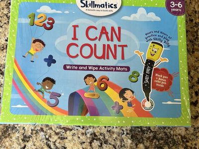 Skillmatics Educational Game - I Can Count, Reusable Activity Mats With 2 Dry Erase Markers, Gifts For Ages 3 To 6