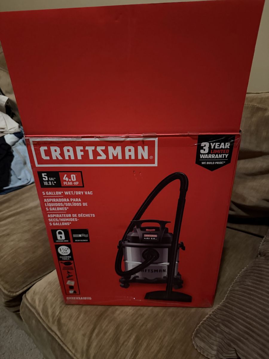 Craftsman 5 Gallon 4.0 Peak HP Wet/Dry Vac