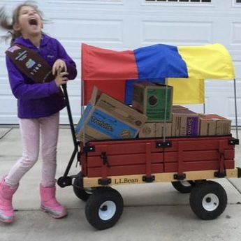LL Bean XL Wagon with Snow Sleds