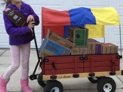 LL Bean XL Wagon with Snow Sleds