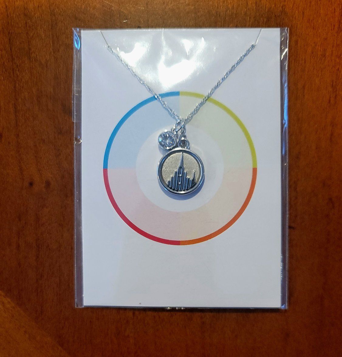 New LDS Emblem of Belonging Young Women Medallion Necklace with Gem in 925 Silver