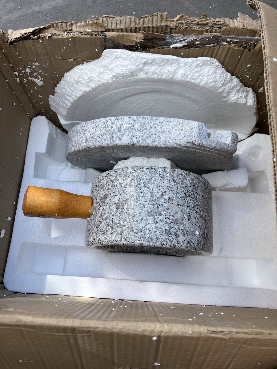 Brand new granite stone grain mill.