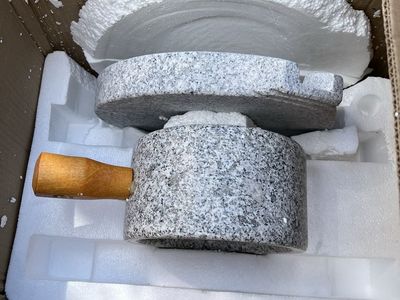 Brand new granite stone grain mill.