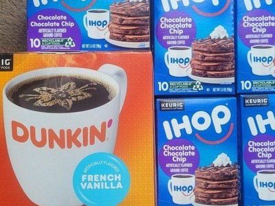 Keurig K-Cup Coffee Pod Lot - Dunkin' French Vanilla (44ct) & IHOP Chocolate Chocolate Chip (50ct)