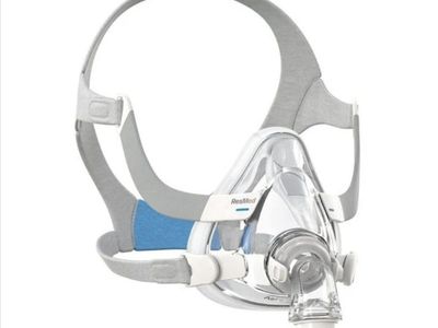 Resmed 63446 AIRFIT F20 FULL FACE System Mask MEDIUM Magnetic Headgear Swivel Elbow CPAP