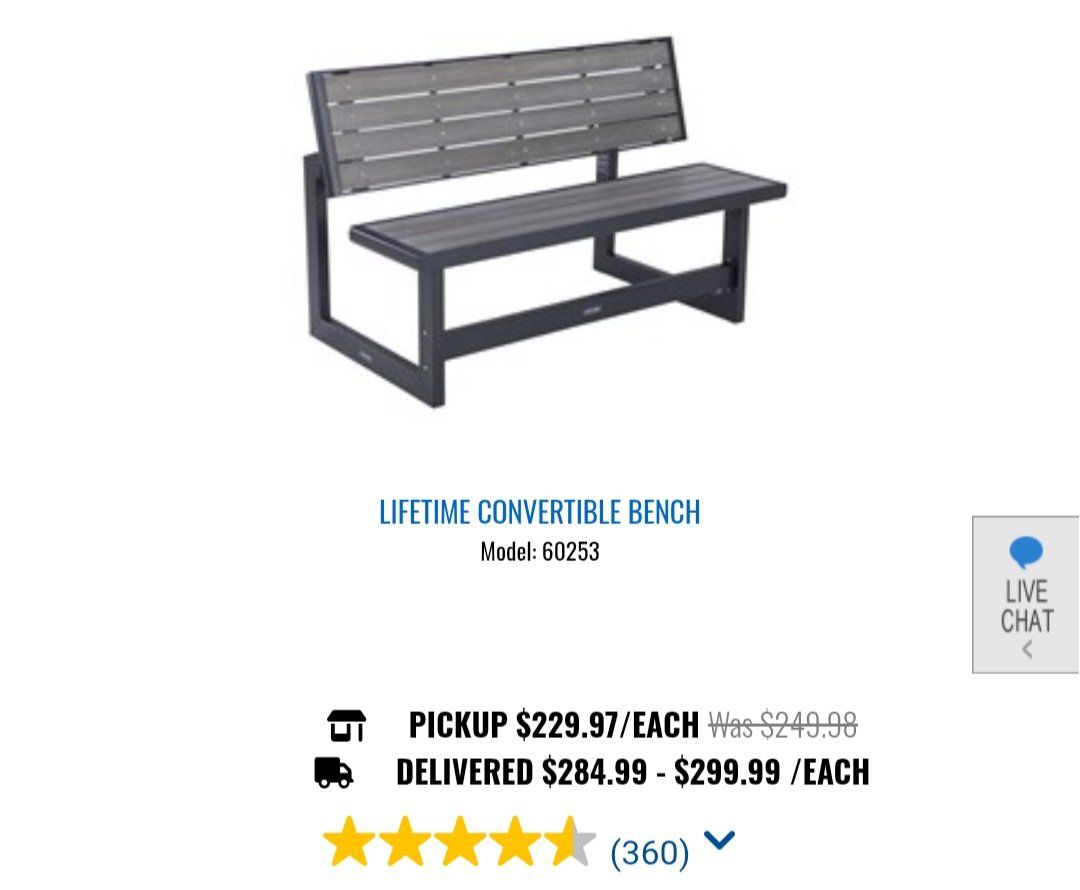 Two Lifetime Benches