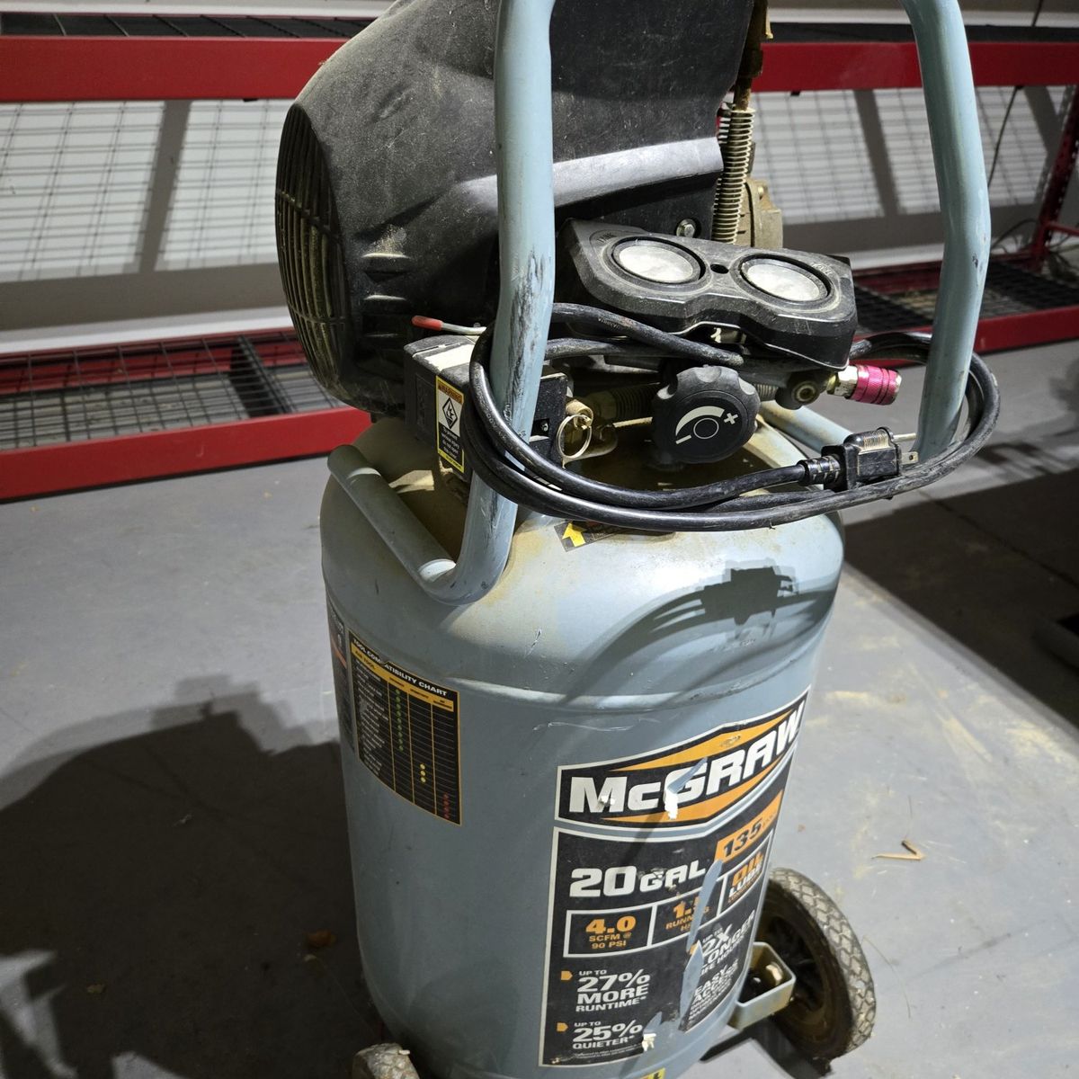 McGraw 20 gal shop compressor