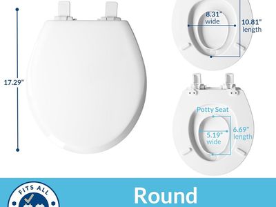 (New in plastic) Mayfair NextStep2 Toilet Seat with Built-In Potty Training Seat, Slow-Close, Round