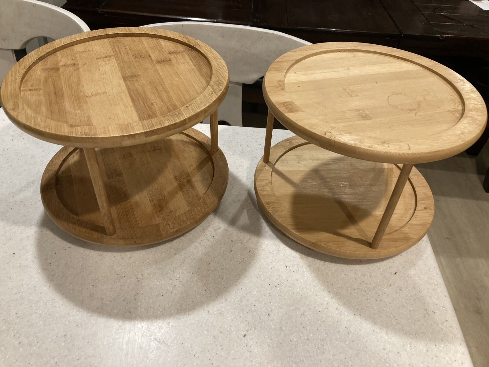 2 wood rotating spice racks in good shape