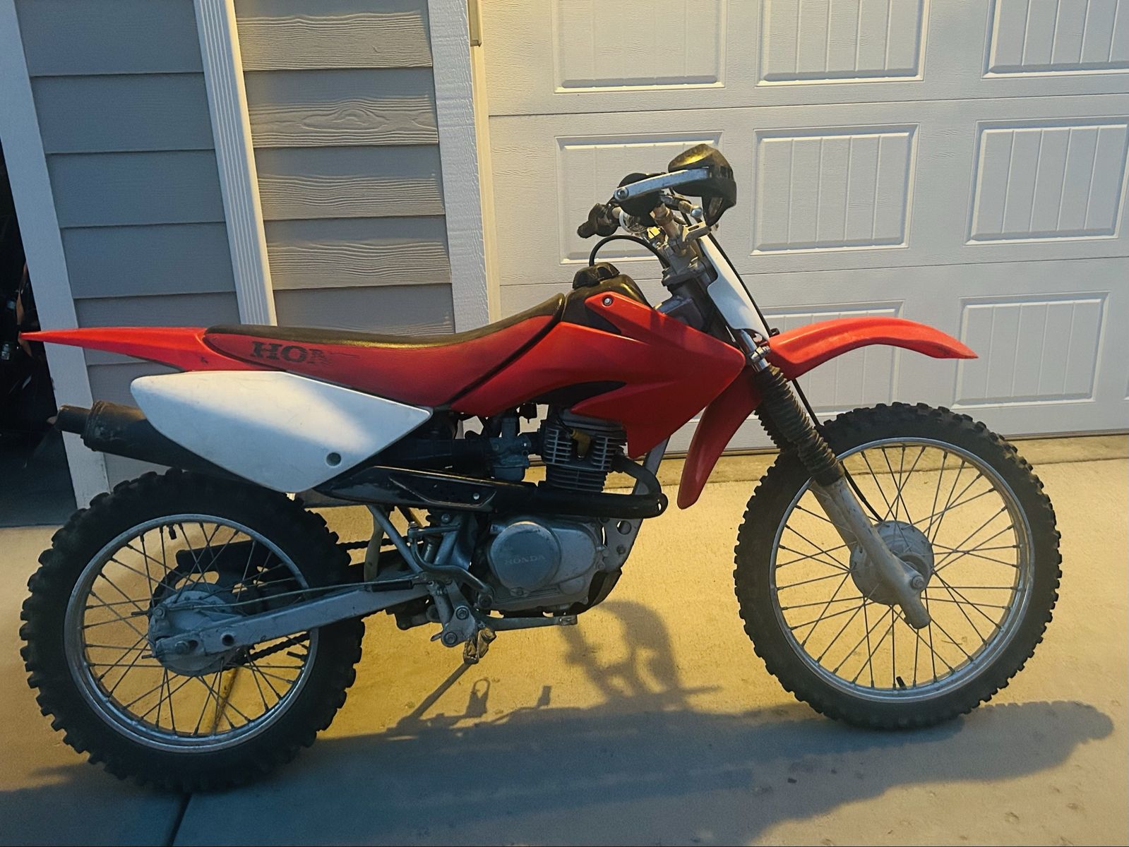 Honda CRF Dirt Bike - Red and White, Great for Trails