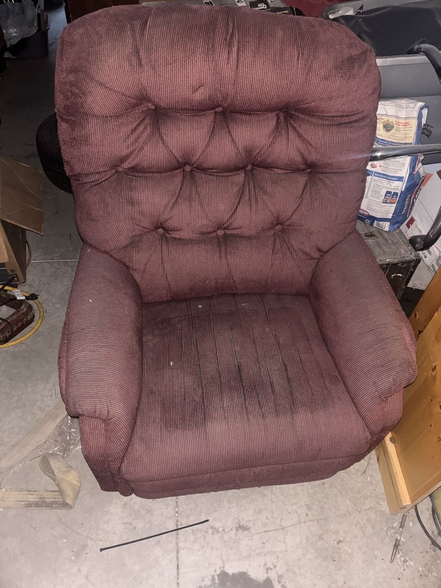 Maroon Tufted Recliner Chair - Upholstered Swivel Rocker