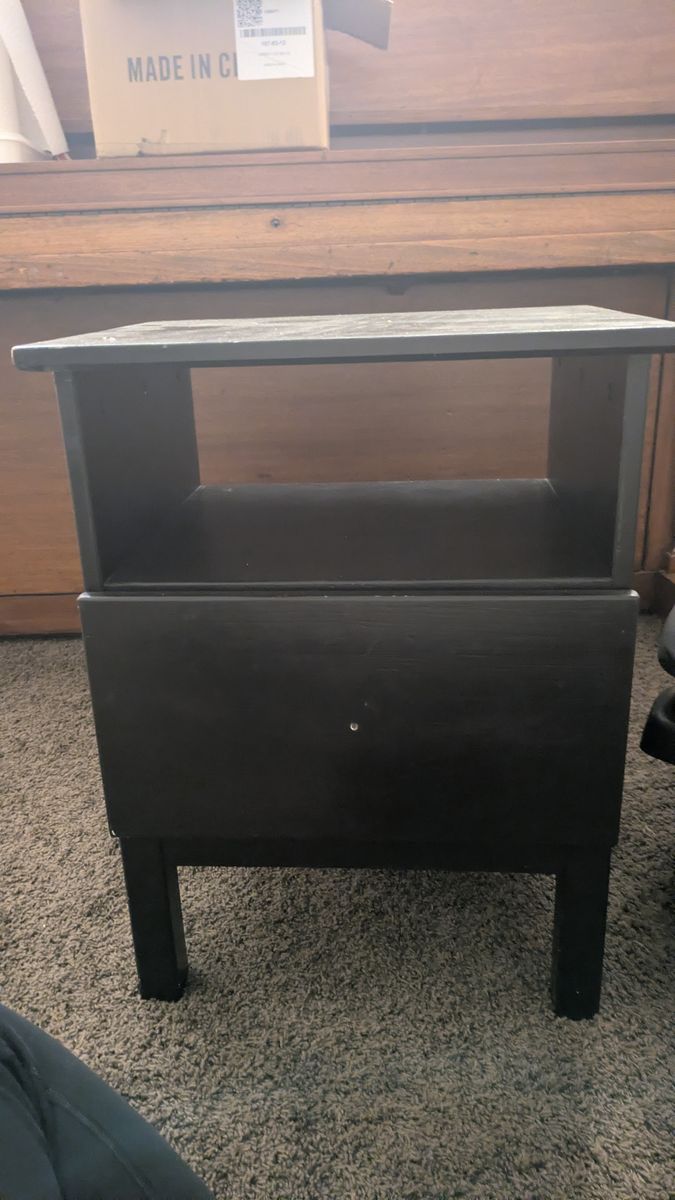 Black Nightstand 24"x19"x15"