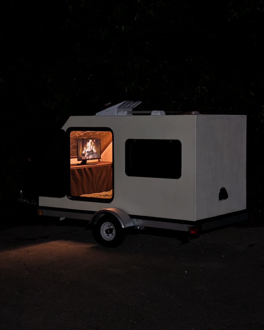Teardrop Camper Trailer - Movie Night Build