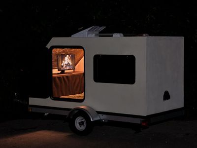 Teardrop Camper Trailer - Movie Night Build