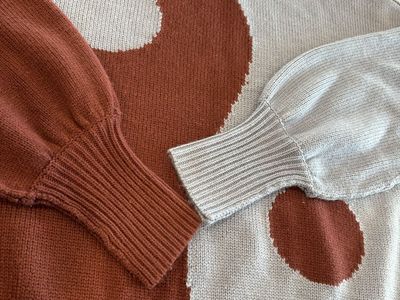 Dressed in LALA Yin Yang Gang Oversized Knit Sweater - Size Medium