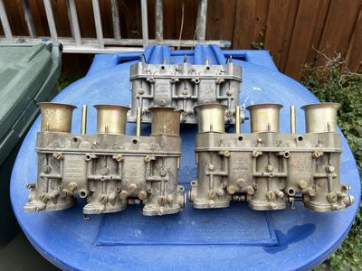 Weber Carburetors Set of Three Used Engine Parts