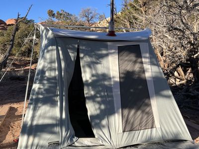 Spring Bar tent with Nomad Stove