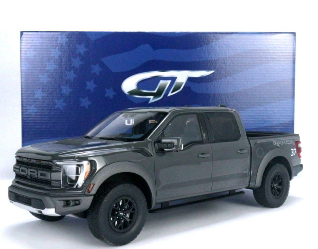 GT Spirit/ACME USA Exclusive - Ford F-150 Raptor Pickup Truck (2022, 1/18 scale resin model car, Lead Foot Gray) US051. Brand Ne