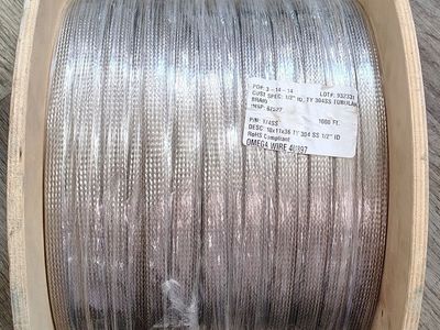 Heavy-Duty Stainless Steel Braided Tubular Wire – 1000 ft Spool (1/2" ID)