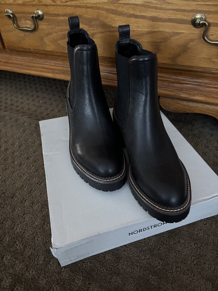 Cute New Black Nordstrom Leather Boots
