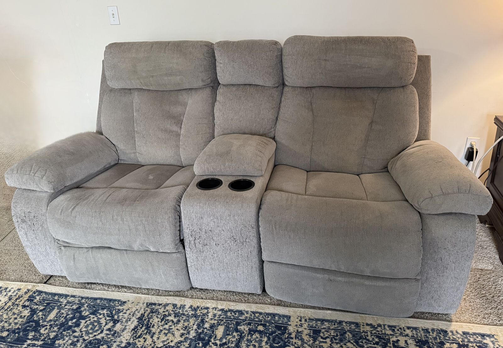 Double Reclining Loveseat With Chargers