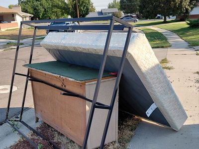 FREE Queen size box spring and frame, workbench, TV stand