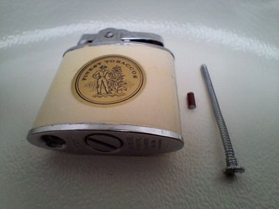 Vintage FINESSE TOBACCOS Automatic Lighter - Made in Japan - Cream/Gold
