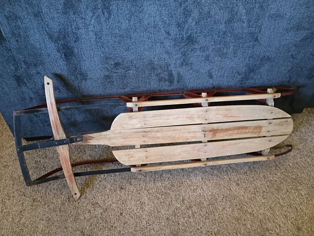 Antique Botkier Lightning Glider Snow Sled circa 1