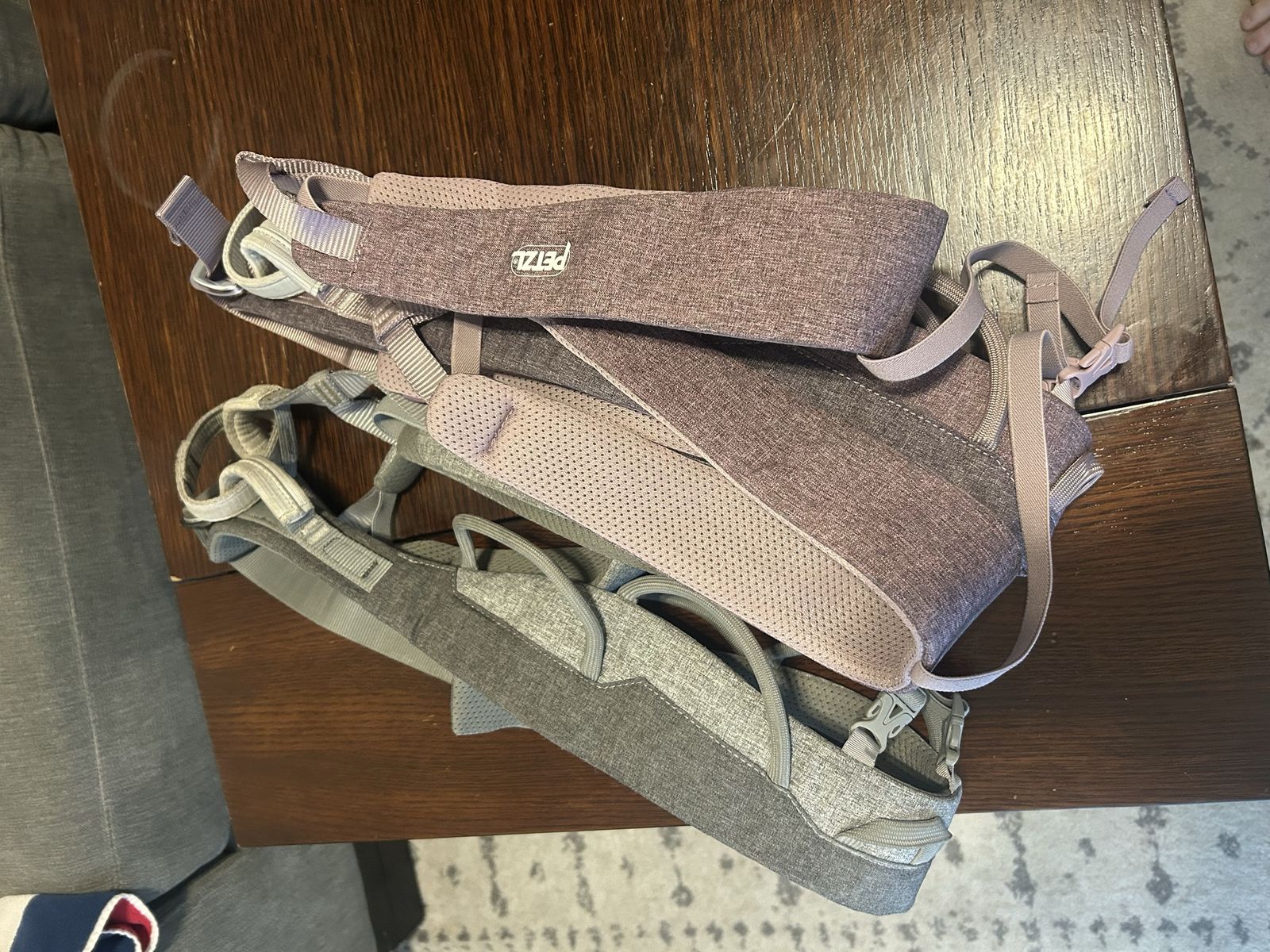Petzl Climbing Harnesses - Lot of 2 (Grey and Mauve)