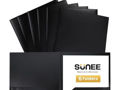 Black plastic folders
