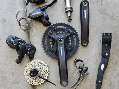 MTB groupset Shimano Tourney 3x7 and kickstand parts